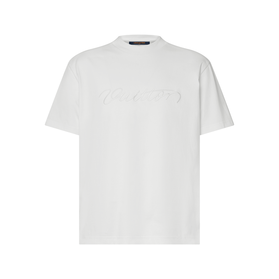 ★現行★ルイヴィトン エンベリッシュド　ショートスリーブTシャツ エンベリッシュド シグネチャー ショートスリーブTシャツ ｜ルイ